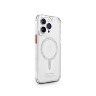 Skinarma iPhone 15 Pro Max Saido低調風格磁吸防摔手機殼 附扣具-透明
