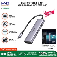 UGREEN USB Hub Type C 6 in 1 USB 3.0 HDMI 4K SD/TF Card 20956