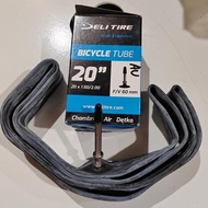 Folding bicycle inner tube size 20x1.50/2.00 Deli brand tire valve fv6cm