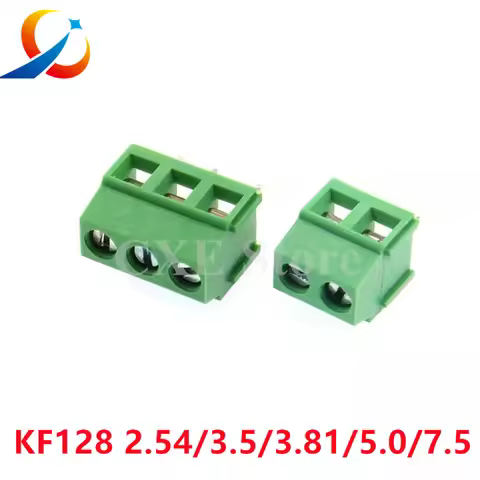 10pcs KF128 MG128 2pin 3pin 2.54mm 3.81mm 5.0mm 7.5mm Spacing Terminal Block Splice Screw Type PCB S