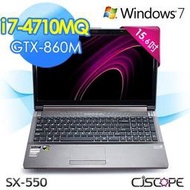 含稅 CJSCOPE CJS SX-550 15.6吋 筆記型電腦 (I7-4710MQ /W7HP)