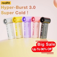 Realfit T1 Handheld Fan Mini Portable Jet Fan Rechargeable 3500mAh Battery USB 199 Strong Wind Suita