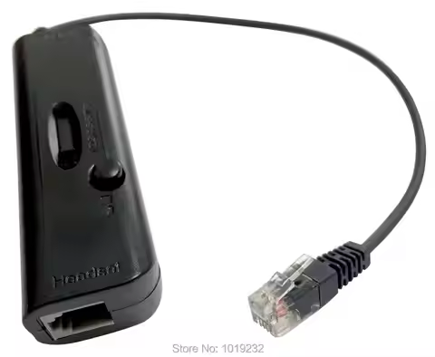 RJ9 Headset Adapter with 8 Circuit Lines Switch for Most Regular Ordinary Telephones or Digital Tele