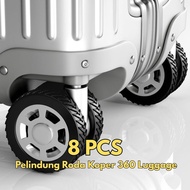 8pcs Silicone Protective 360 WheelRing Luggage Wheel BR311 Suitcase Wheels Luggage Trolley Office Pr