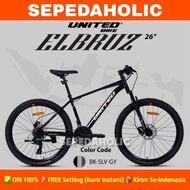 Sepeda Gunung MTB UNITED ELBRUZ Ukuran 26 Inch Rem Hidrolik BY UNITED