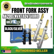 SCOOTER QJ AX200 ADV150 ADV160 NVX NMAX FRONT FORK SET ASSY TURUN 1.5 2.0 INCHI FORK DEPAN SILVER BL