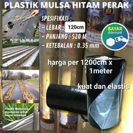 PLASTIK MULSA HITAM PERAK ECERAN PER METER/MULSA PLASTIK/MULSA