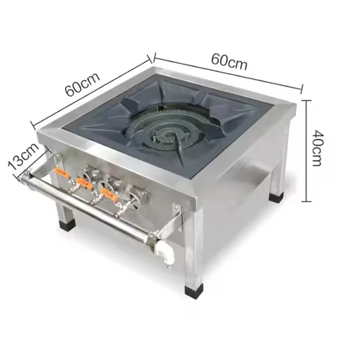 Single Stock Pot Commercial Gas Burner Range Adapts To A Variety of Pan Sizes and Cooking Needs