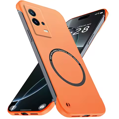 Magnetic Slim for VIVO iQOO 9 8 7 Pro SE 9T Frameless Phone Cases Matte Anti-Scratch Hard PC Cover B