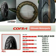 Y15ZR/RS150/LC135 Corsa Platinum Tayar Tire R26 Tyre Sport Rain Tubeless 70/90-17 120/70-17