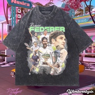 ROGER FEDERER WASHING VINTAGE TEE (OVERSIZE WASHED T-SHIRT)