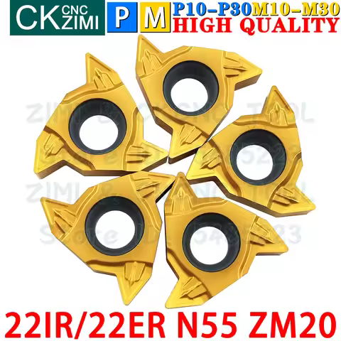 22ER N55 ZM20 22IR N55 ZM20 Carbide Insert Internal External Thread Threaded Inserts Tools CNC Metal