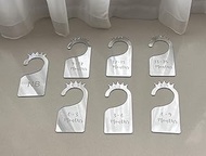 Baby Closet Dividers,Set of 7 Acrylic Mirror Baby Clothes Organizers for Wardrobe Closet Home Nursery from Newborn to 24 Months (Silver Mirror, Model 2)