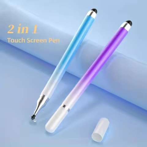 2‑in‑1 Stylus Pen with High‑Precision Silicone Tip, Drawing & Writing Touch Screen Pen for Phone Tab