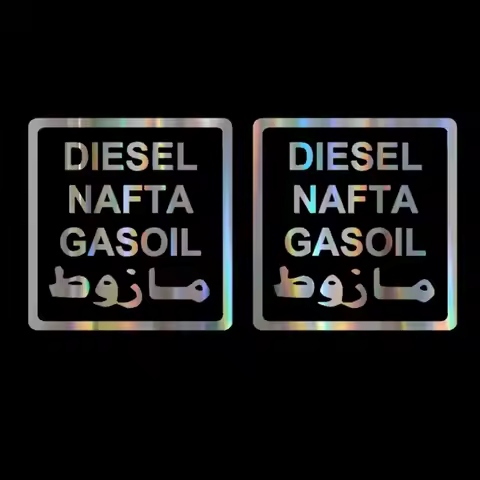 2pcs diesel nafta diesel all language 4x4 for jeep tankcap stickers 7cm