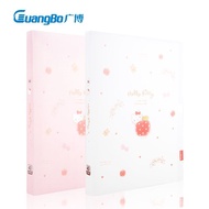 Guangbo Hellokitty A4 Folder Clear Insert High Value Student Data Binder 8P9I Large Capacity File Or