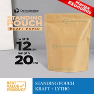 (PACK) Economical Kraft Paper Packaging 12x20 Standing Pouch 12 x 20