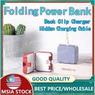 4000mAh Power Bank Folding Mobile Phone Holder Mini Powerbank Travel Charger Phone Holder Back Clip Battery