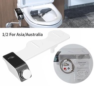 Non-Electric Self-Cleaning Dual Nozzles Wash Hot Cold Mixer Water Bidet Toilet Seat Attachment