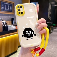 Case For OPPO A52 A72 A92 Small Coal Phone Silicone Shockproof Strap
