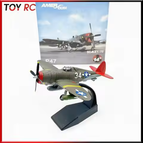 1/72 World War Ii American P-47d Fighter Bomber Red Tail Squadron 332nd Squadron Finished Aircraft M