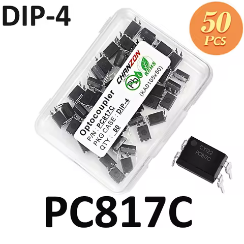 50PCS PC817 PC817C 817 817C EL817 5v Optocoupler FL817C PS817C DIP4 DIP Opto Coupler New and Origina