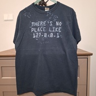 T-Shirt Font Pattern There's no place like 127.0.0.1 size M (AB92)