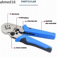AHMED Tubular Terminal Crimping Pliers, Save Labour Good Toughness HSC8 6-4A Crimping Pliers, Ratchet Type Wear-resistant High-carbon Steel Ferrule Terminal Pliers Crimping Tool