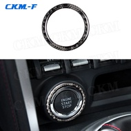 Carbon Fiber Car Engine Start Stop Button Trim Ring Sticker Cover For Toyota GT86 FT86 ZN6 Subaru BR
