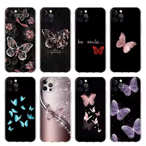 Clear Case For Apple iPhone 14 15 13 11 12 Pro 7 8 Plus XR X XS Max 6 6S 14Pro Silicone Phone Cover 