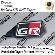 Original GR Chrome Front Grill Emblem for Toyota Fortuner 2022 Original GR Chrome Logo Emblem/ for F
