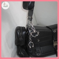 UU Punk Charm Horseshoe Clip Keychain Korean Fashion Geometric Backpack Pendant Goth Accessories Key