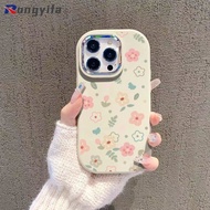 Korean Vintage Floral Casing For Vivo V40 Pro V25 Pro Y7s iQOO Z9 Turbo Z7 Z7X Z9X Neo 3 Back Cases 