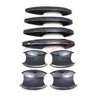 For Honda CR-V CRV 2007 2008 2009 2010 2011 Carbon Fiber Style Door Handle + Bowl Cup Cover Decor St
