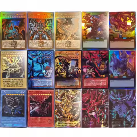 3pcs/set Yu-Gi-Oh! DIY 25th Anniversary Dark Style Egyptian God Series Self-made Card Obelisk The To