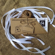 Rustic WEDDING INVITATIONS / BOARDING PASS INVITATIONS