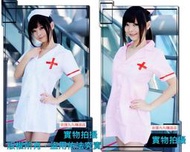 (款式編號:B23)清新可人露背護士服/寬鬆大碼鈕釦款護士袍/角色扮演/攝影服/制服誘惑/情趣內衣