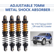 4PCS Rock Crawler Metal Shock Absorber Dampers 70mm 80mm 90mm 100mm 110mm 120mm For AXIAL SCX10 D90 CC01 TRX-4
