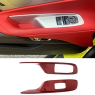for C8 Corvette Carbon Fiber Door Panel Window Lift Switch Cover Trim Accessories for Corvette C8 20