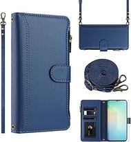 Asuwish Phone Case for Samsung Galaxy A06/A07 Wallet Cover with Tempered Glass Screen Protector Cros