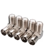 Right 90 Angle TV Aerial F Connector Adapter RF Coaxial TV Cable Male