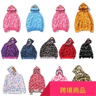 Men's loose hoodie with double lines essentials Hoodie Ape Head bape Shark Head Men's Casual Hoodie 