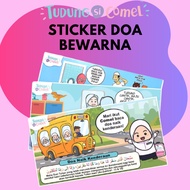 TUDUNGSICOMEL Sticker Doa Bewarna Naik Kenderaan / Doa Tengok Cermin / Doa Masuk Tandas