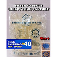 Nashmir Kapsul Kosong HALAL Size 0 (1000pcs) / Gelatin Empty Capsule / 空胶囊