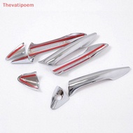 [Thevatipoem] For Elantra 2011 2012 2013 2014 2015 Chrome Door Handle Cover Trim Kit  HOT