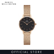 Daniel Wellington Petite Pressed Melrose 24mm Rose gold with Black Dial - Watch for women - Womens watch - Fashion watch - DW Official - Authentic