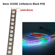 DC 5V แคบ4มม. 5มม. 8มม. WS2812B แถบไฟ Led WS2812 5050 3535 RGB แยกต่างหากแถบพิกเซล1M 2M