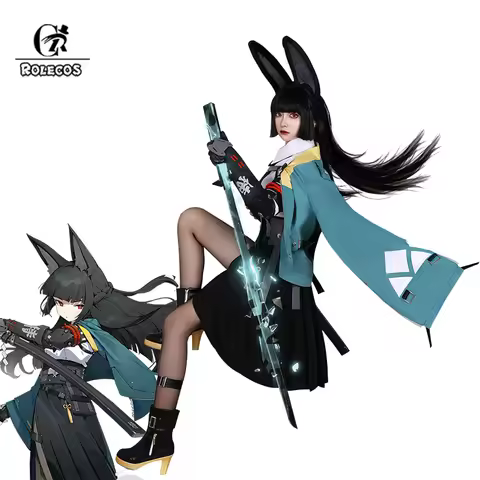 ROLECOS Game Zenless Zone Zero Hoshimi Miyabi Cosplay Costume Fox Lovely Uniform Cosplay Costume Hal