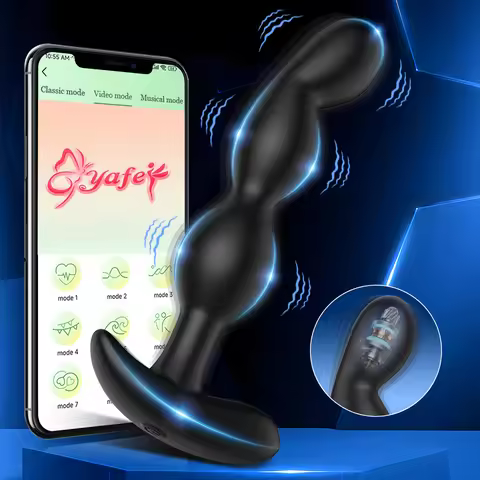 APP Control Anal Plug Vibrator Gay Anal Bead Butt Plug Stimulator Masturbation Penetration Butt Vibr