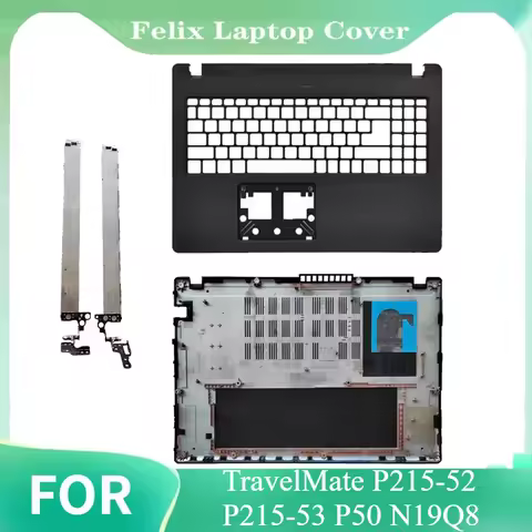 New For TravelMate P215-52 P215-53 P50 N19Q8 Laptop Palmrest/Bottom Case Hinges Black Repalce Cover